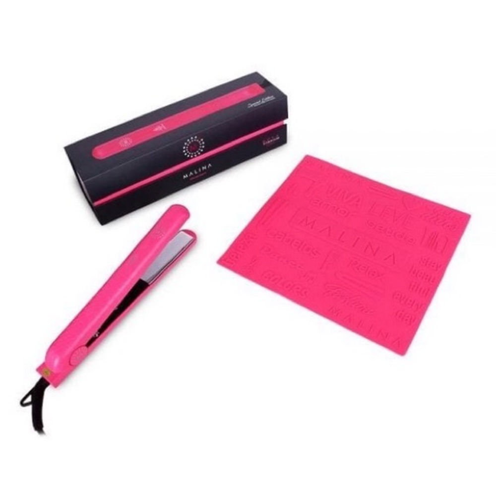 MALINA TITANIUM HAIR IRON STRAIGHTENER FOR KERATIN TREATMENT (Pink)